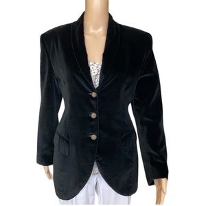 Mariano Rubinacci black velvet blazer size 8